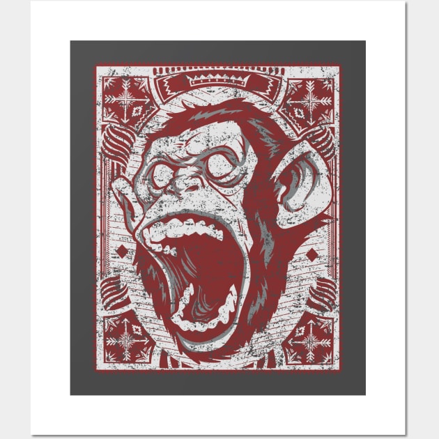 Angry Chimp Wall Art by LostHose